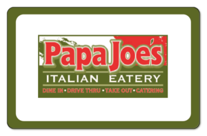 papa joes logo over white background